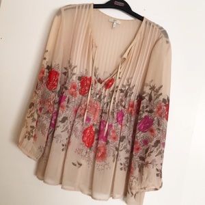 JOIE beautiful silk boho style flow top
